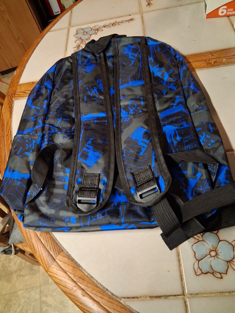 Fortnight Backpack With Four Other Bags To Use. Blue & Black Graphic Backpack. - Picture 4 of 4